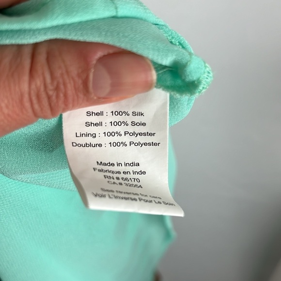 Anthropologie Anupamaa Brown and Mint Green Silk Maxi Skirt - Picture 10 of 12